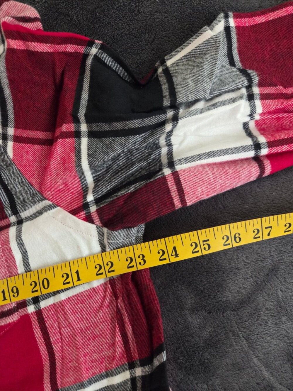 Chaps Mens Performance Flannel Shirt L Red Black Plaid LS Button-up Cotton - Picture 6 of 6